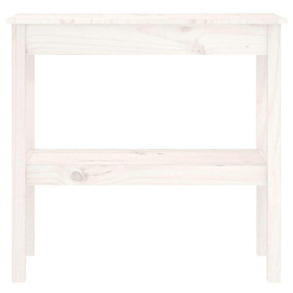 vidaXL Console Table White 80x40x75 cm Solid Wood Pine