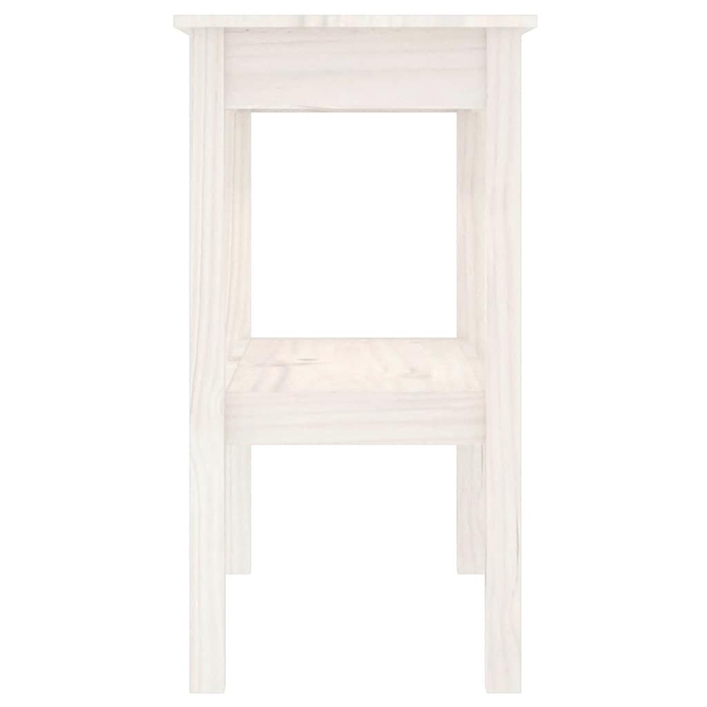 vidaXL Console Table White 80x40x75 cm Solid Wood Pine