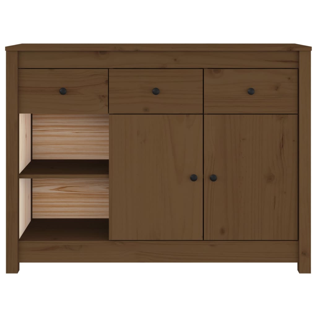 vidaXL Sideboard Honey Brown 100x35x74 cm Solid Wood Pine