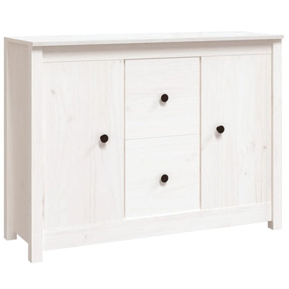 vidaXL Sideboard White 100x35x74 cm Solid Wood Pine
