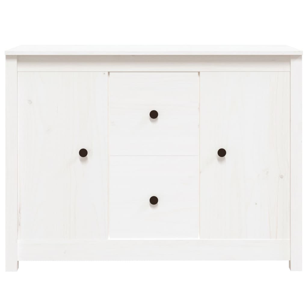 vidaXL Sideboard White 100x35x74 cm Solid Wood Pine