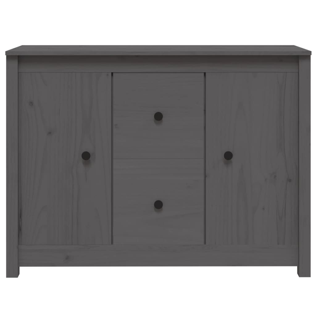 vidaXL Sideboard Grey 100x35x74 cm Solid Wood Pine