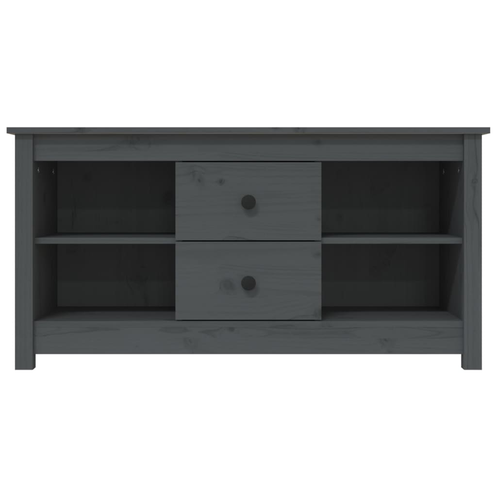 vidaXL TV Cabinet Grey 103x36.5x52 cm Solid Wood Pine