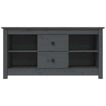 vidaXL TV Cabinet Grey 103x36.5x52 cm Solid Wood Pine