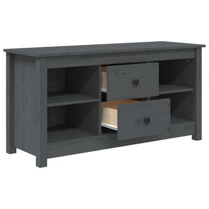 vidaXL TV Cabinet Grey 103x36.5x52 cm Solid Wood Pine