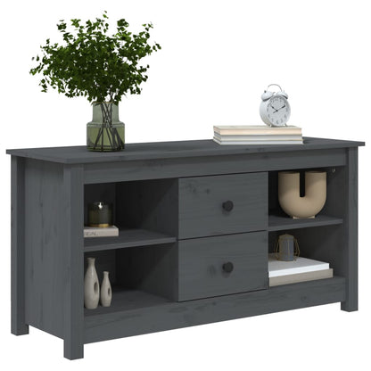 vidaXL TV Cabinet Grey 103x36.5x52 cm Solid Wood Pine