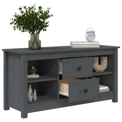 vidaXL TV Cabinet Grey 103x36.5x52 cm Solid Wood Pine