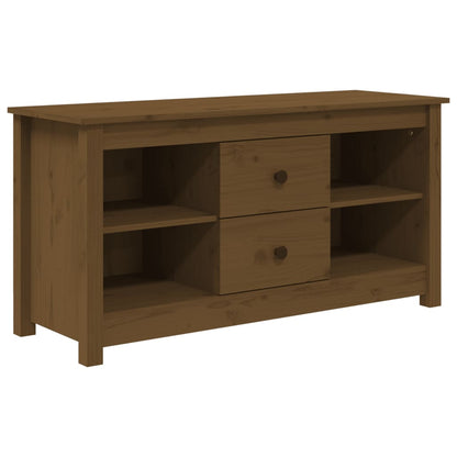 vidaXL TV Cabinet Honey Brown 103x36.5x52 cm Solid Wood Pine