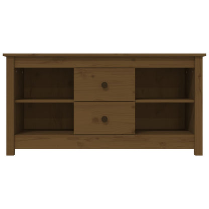 vidaXL TV Cabinet Honey Brown 103x36.5x52 cm Solid Wood Pine