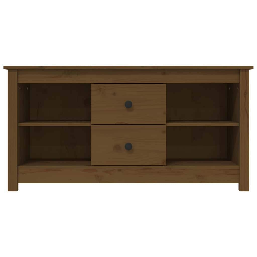 vidaXL TV Cabinet Honey Brown 103x36,5x52 cm Solid Wood Pine