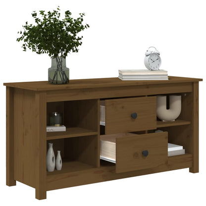 vidaXL TV Cabinet Honey Brown 103x36.5x52 cm Solid Wood Pine
