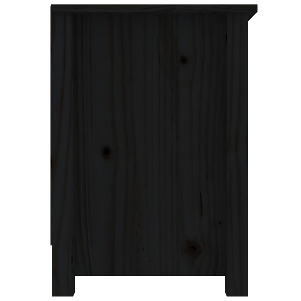 vidaXL TV Cabinet Black 103x36,5x52 cm Solid Wood Pine