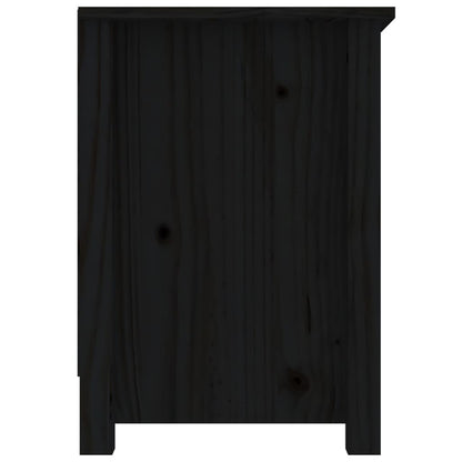 vidaXL TV Cabinet Black 103x36,5x52 cm Solid Wood Pine