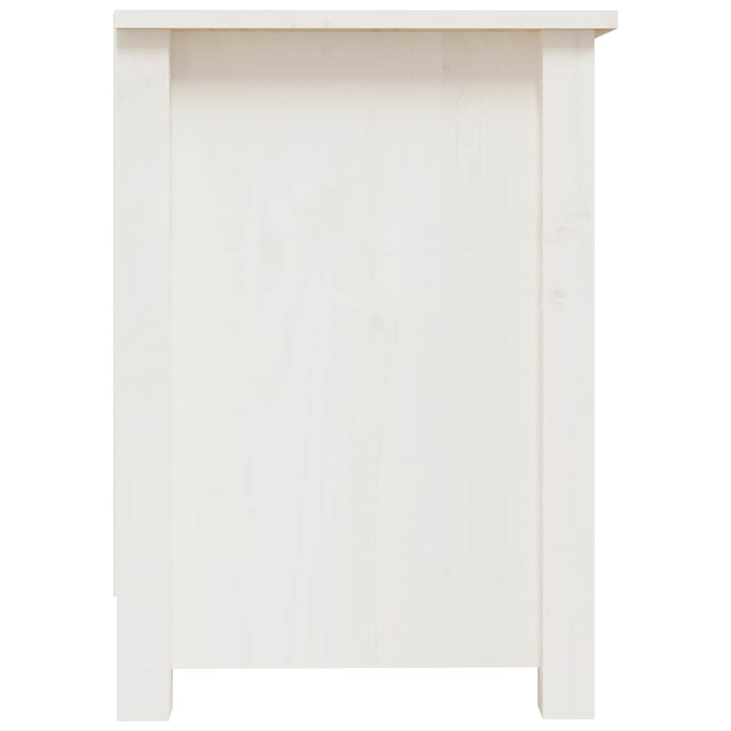 vidaXL TV Cabinet White 70x36.5x52 cm Solid Wood Pine