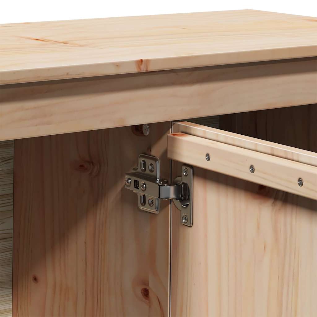 vidaXL TV Cabinet 103x36.5x52 cm Solid Wood Pine