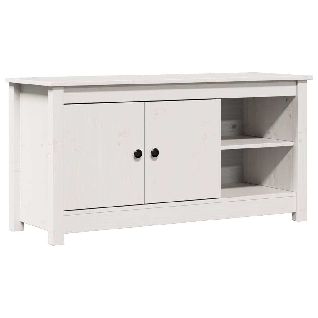 vidaXL TV Cabinet White 103x36.5x52 cm Solid Wood Pine