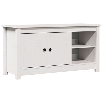 vidaXL TV Cabinet White 103x36.5x52 cm Solid Wood Pine