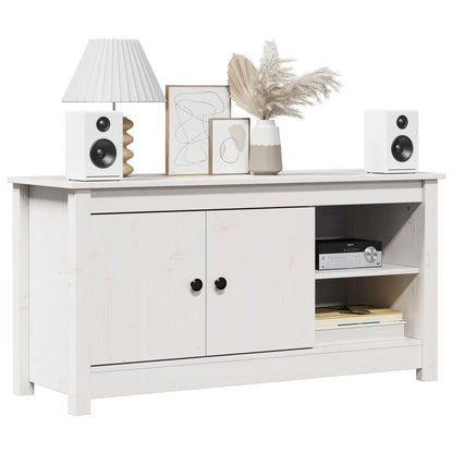 vidaXL TV Cabinet White 103x36.5x52 cm Solid Wood Pine