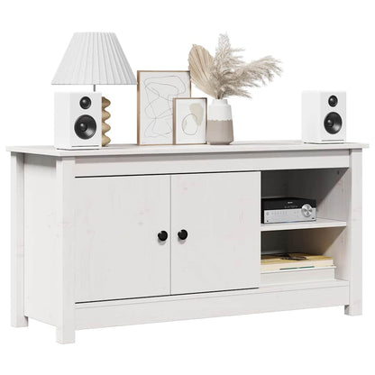 vidaXL TV Cabinet White 103x36,5x52 cm Solid Wood Pine