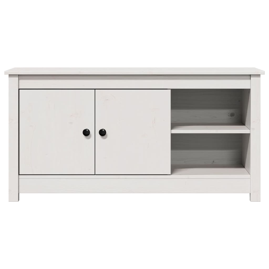 vidaXL TV Cabinet White 103x36.5x52 cm Solid Wood Pine