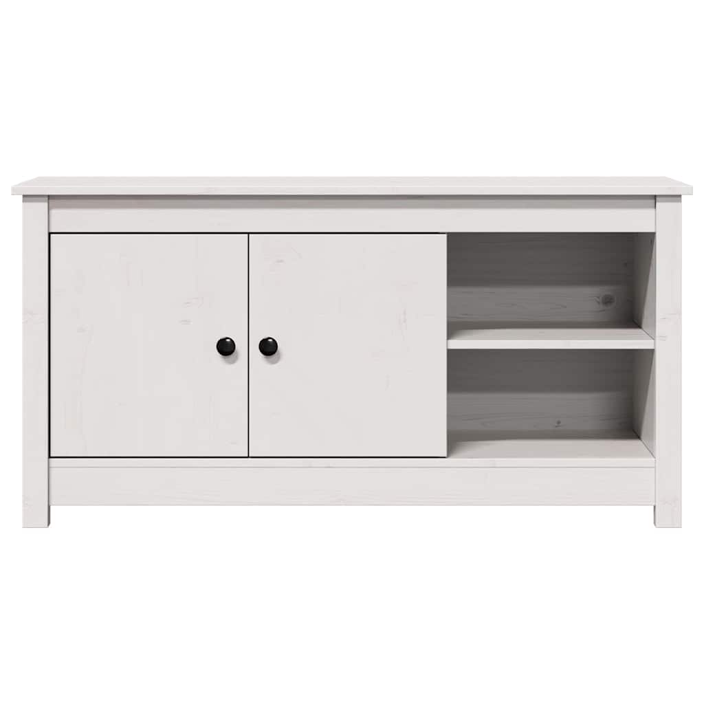 vidaXL TV Cabinet White 103x36,5x52 cm Solid Wood Pine