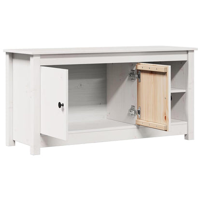 vidaXL TV Cabinet White 103x36,5x52 cm Solid Wood Pine