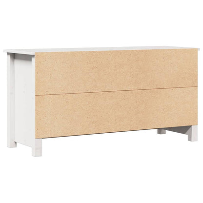 vidaXL TV Cabinet White 103x36.5x52 cm Solid Wood Pine
