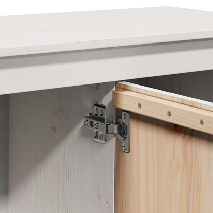 vidaXL TV Cabinet White 103x36.5x52 cm Solid Wood Pine