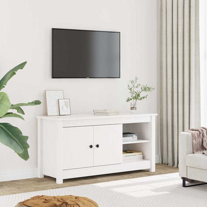 vidaXL TV Cabinet White 103x36,5x52 cm Solid Wood Pine