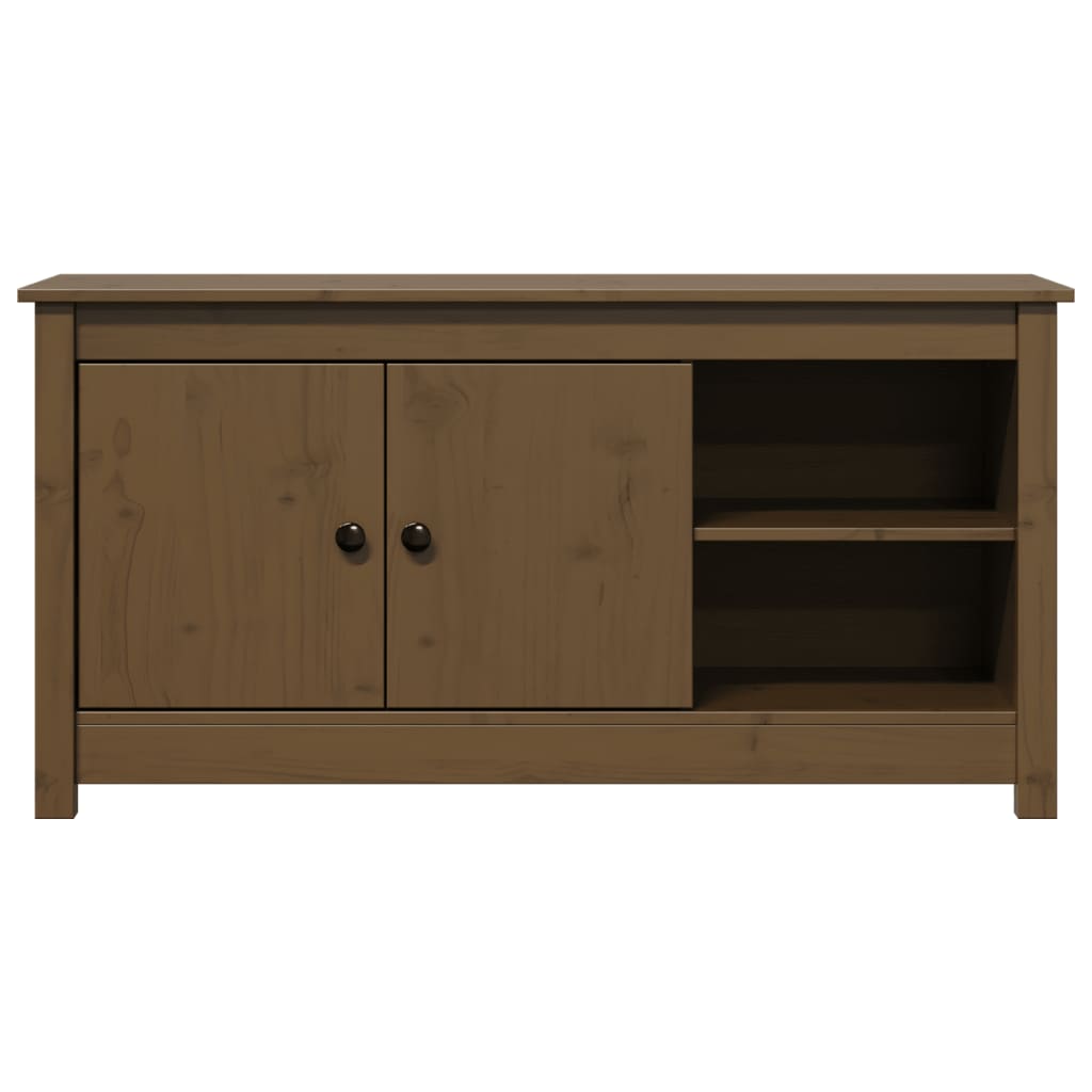 vidaXL TV Cabinet Honey Brown 103x36.5x52 cm Solid Wood Pine