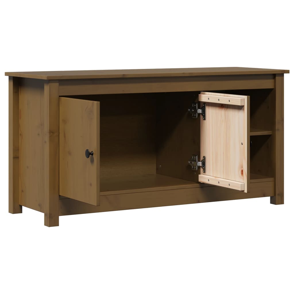 vidaXL TV Cabinet Honey Brown 103x36.5x52 cm Solid Wood Pine