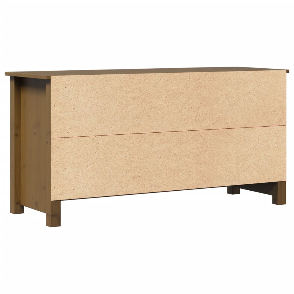 vidaXL TV Cabinet Honey Brown 103x36.5x52 cm Solid Wood Pine