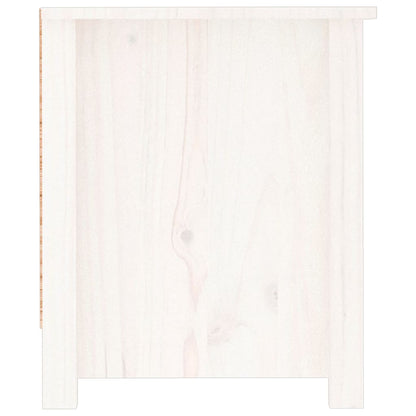 vidaXL Shoe Cabinet White 110x38x45.5 cm Solid Wood Pine