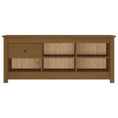vidaXL Shoe Cabinet Honey Brown 110x38x45.5 cm Solid Wood Pine