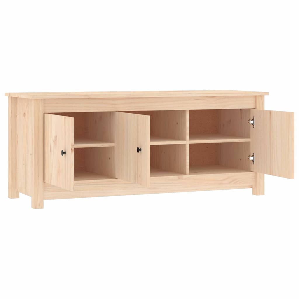 vidaXL Shoe Cabinet 110x38x45,5 cm Solid Wood Pine