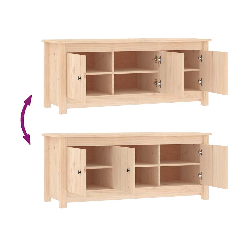 vidaXL Shoe Cabinet 110x38x45,5 cm Solid Wood Pine