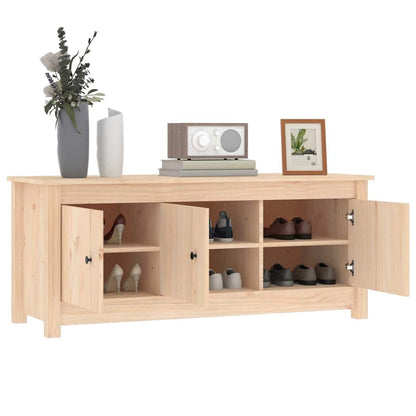 vidaXL Shoe Cabinet 110x38x45,5 cm Solid Wood Pine