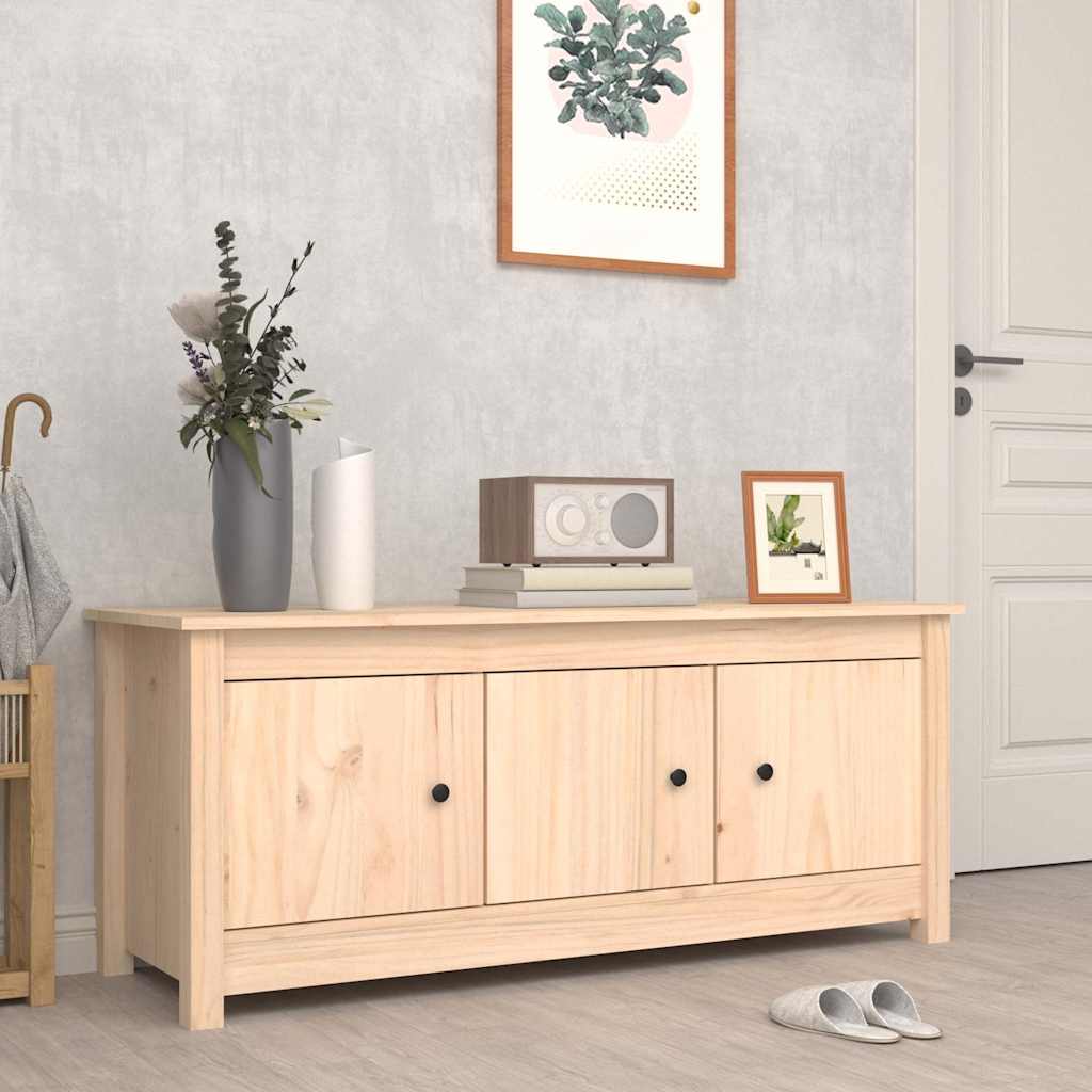 vidaXL Shoe Cabinet 110x38x45,5 cm Solid Wood Pine