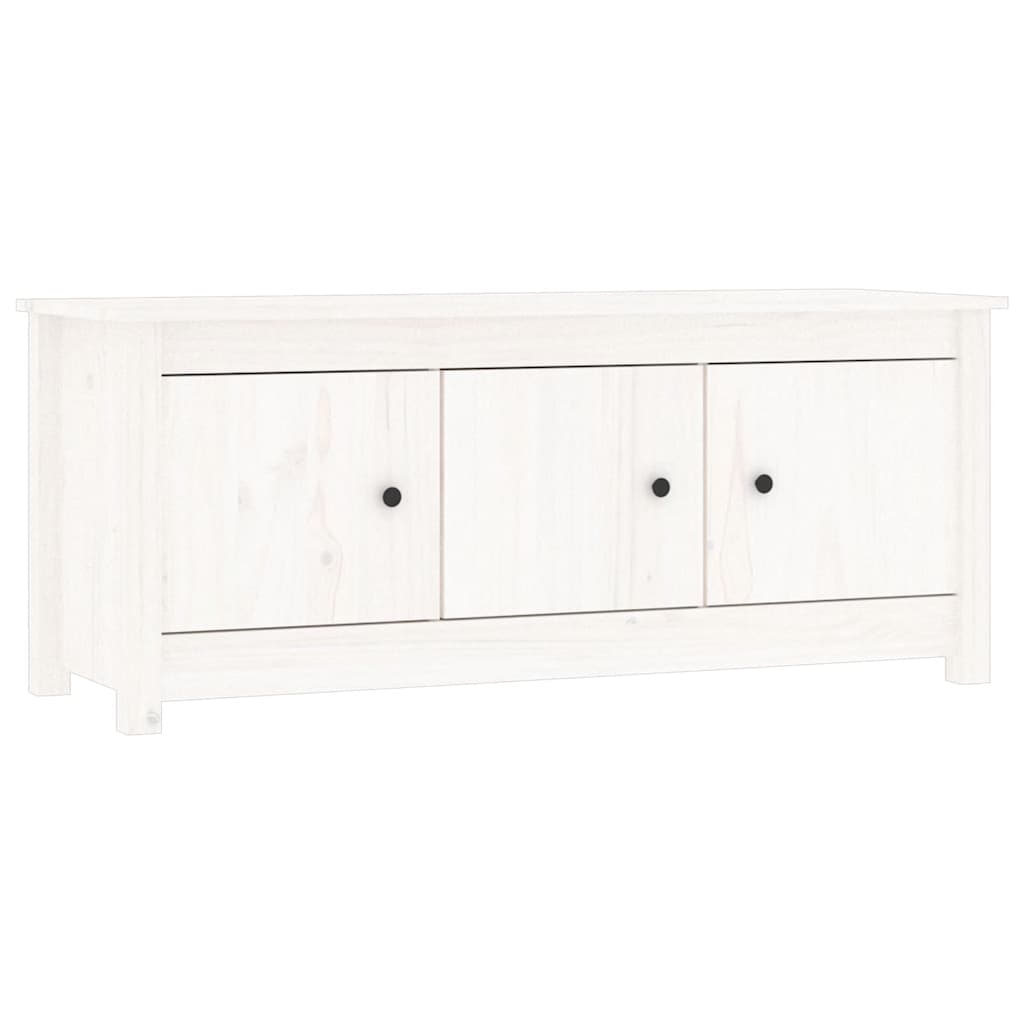 vidaXL Shoe Cabinet White 110x38x45.5 cm Solid Wood Pine