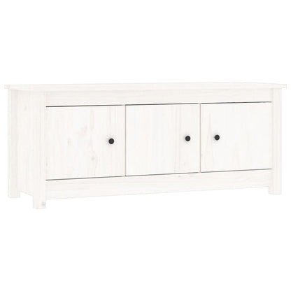vidaXL Shoe Cabinet White 110x38x45.5 cm Solid Wood Pine
