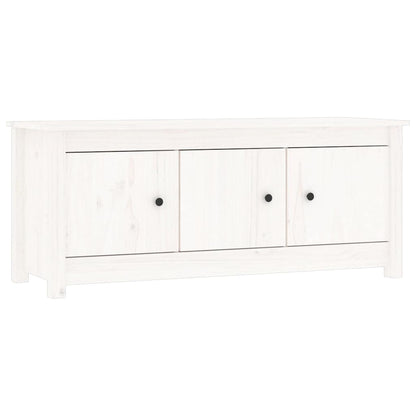 vidaXL Shoe Cabinet White 110x38x45,5 cm Solid Wood Pine