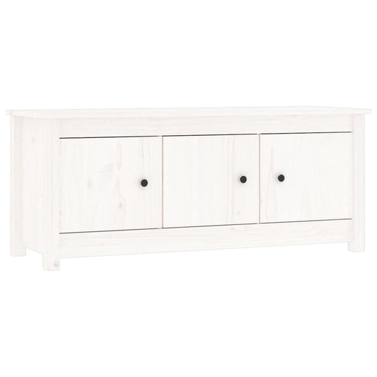 vidaXL Shoe Cabinet White 110x38x45,5 cm Solid Wood Pine