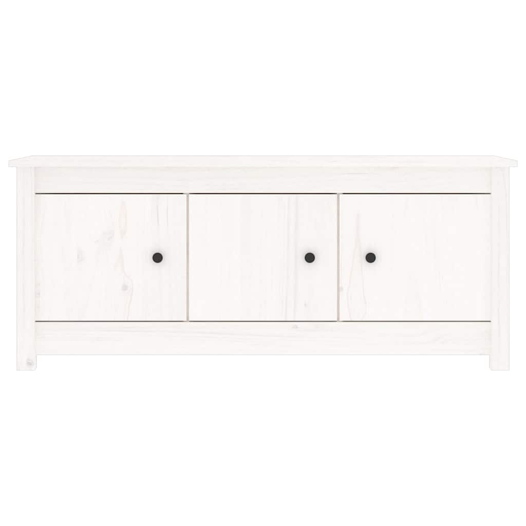 vidaXL Shoe Cabinet White 110x38x45,5 cm Solid Wood Pine