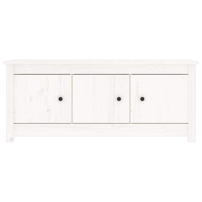 vidaXL Shoe Cabinet White 110x38x45,5 cm Solid Wood Pine