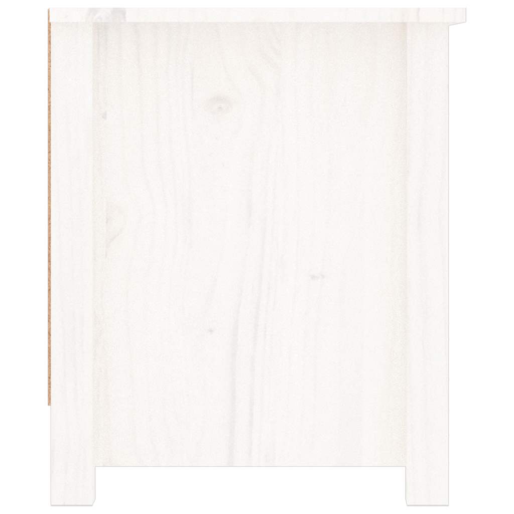 vidaXL Shoe Cabinet White 110x38x45,5 cm Solid Wood Pine