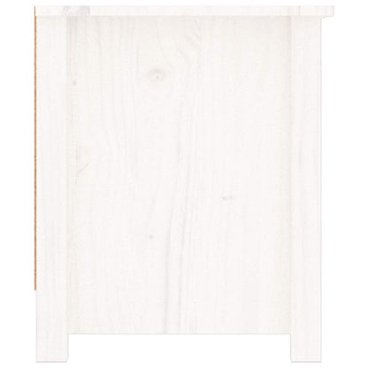vidaXL Shoe Cabinet White 110x38x45,5 cm Solid Wood Pine