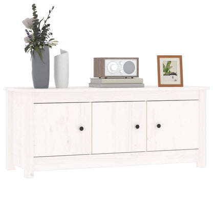 vidaXL Shoe Cabinet White 110x38x45,5 cm Solid Wood Pine