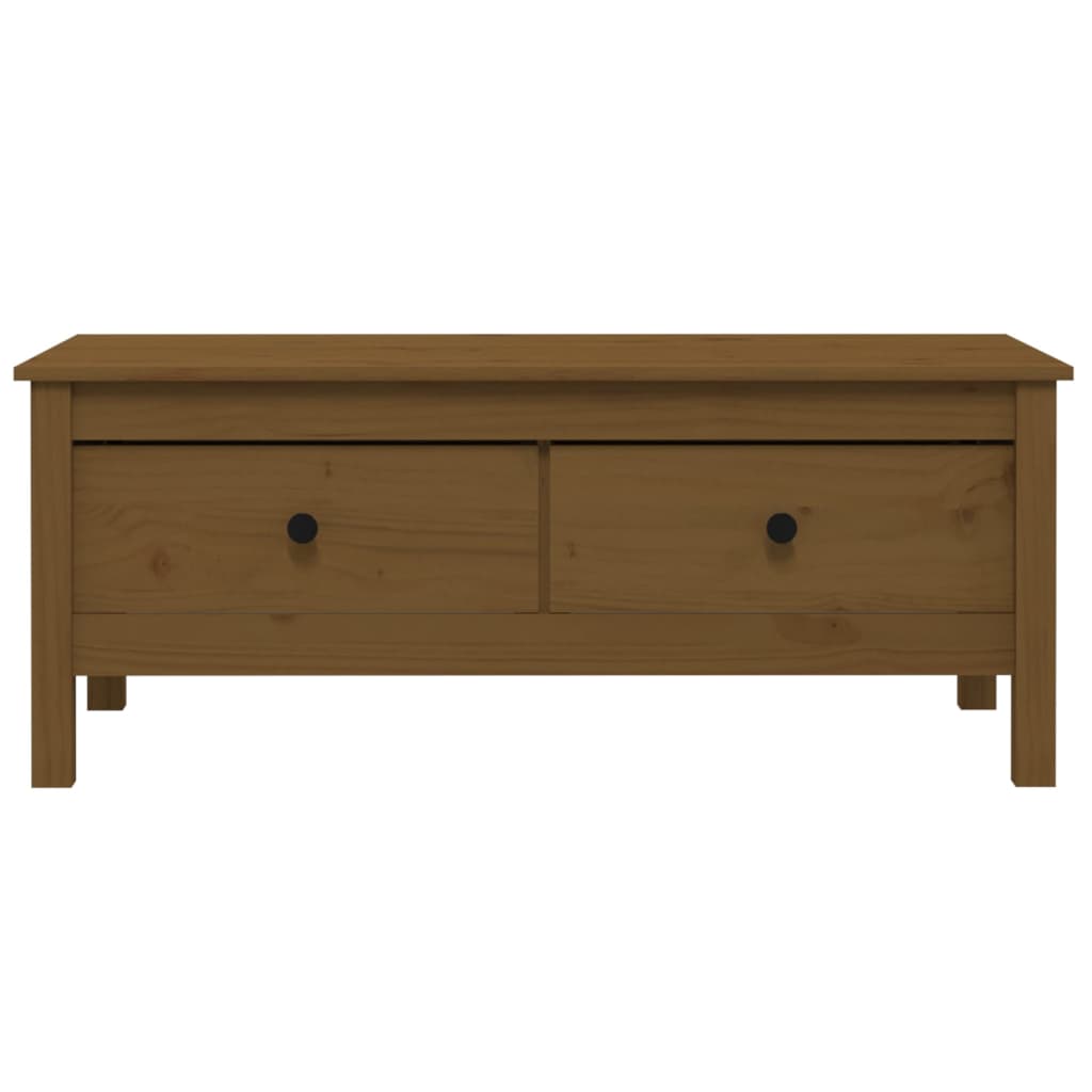 vidaXL Coffee Table Honey Brown 100x50x40 cm Solid Wood Pine