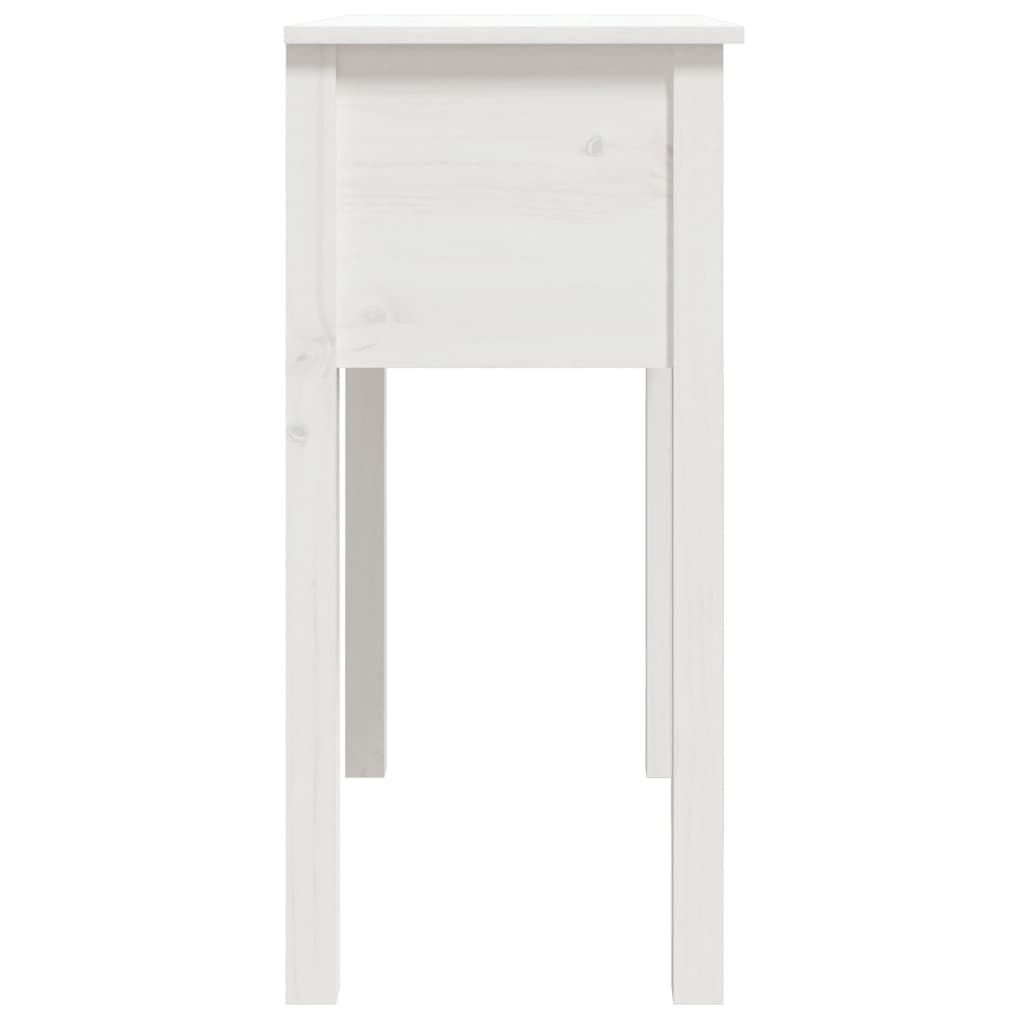 vidaXL Console Table White 70x35x75 cm Solid Wood Pine