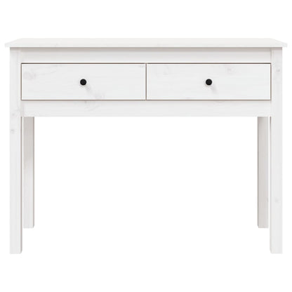 vidaXL Console Table White 100x35x75 cm Solid Wood Pine